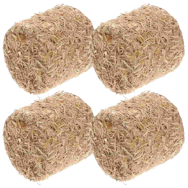 4/8/12pcs Mini Hay Bales Rustic Miniature Farm Haystack Stackable